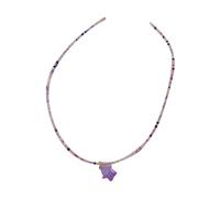 Storage Bag Colorful Beaded Monsters Pendant Necklace Cute Neck Jewelry Beads Necklace Rice Beads Choker For Woman Girl Colorful Rice Bead