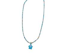 Storage Bag Colorful Beaded Monsters Pendant Necklace Cute Neck Jewelry Beads Necklace Rice Beads Choker For Woman Girl Colorful Rice Bead
