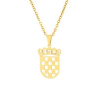 Storage Bag Croatia Map Pendant Necklace Fashionable Croatian Flag Neckchains Adjustable Ethnic Collarbone Chains Couple Jewelry Croatia Neckchain