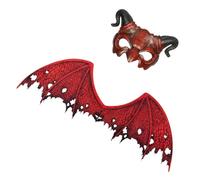 Storage Bag Devil Cosplay Accessories Devil Wing Costume With Face For Men Women Cosplay And Theme Event Photography Wing Set