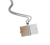 Storage Bag Engraved Mail Envelope Neck Chain Unique Photo Locket Necklace Delicate Pendant Neckchain Collarbone Chain Jewelry Love Heart Pendant