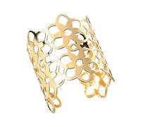 Storage Bag Ethnic Hollow Geometric Irregular Flower Cuff Bangle For Women Girls Fashionable And Cultural Hand Jewelry Gift Fashionable Hand Accessory