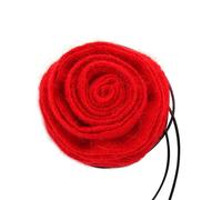 Storage Bag Exaggerated Knitted Flower Charm Necklace For Women Jewelry On The Neck Adjustable Rope Choker Elegant Neckchain Gift Banquet Party Necklace