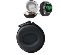 Storage bag for BENYAR SMART Watch, daunke diagonal woven PU and EVA design, waterproof, shockproof, scratch protection, easy to use and carry, just case,Black