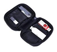 Storage Bag for Drives - Portable USB Case, Protective Carry Bag | Storage Bag with 6 Compartments Made of Shockproof Material to Organize Your Digital Accessories, Lightweight