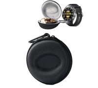 Storage bag for HUAWEI WATCH GT 6 Pro 46mm, daunke diagonal woven PU and EVA design, waterproof, shockproof, scratch protection, easy to use and carry, just case,Black