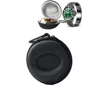 Storage bag for SOUYIE Watch, daunke diagonal woven PU and EVA design, waterproof, shockproof, scratch protection, easy to use and carry, just case,Black