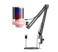 Storage Bag Gaming USB Microphone 30Hz~16kHz Frequency For PC With Boom Arm And LED Lighting For Immersive Streaming Real-time Mic