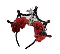 Storage Bag Halloween Bride Devil Lace Headband Dark Blood For Carnivals Party Handmade Day Of The Dead Party Costume Devil Headwear Halloween Skull Headbands