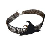 Storage Bag Halloween Choker For Women Girl Elegant Black Lace Choker Cool Steampunk Spiders Collar Necklace Jewelry Gift Women Black Mesh Necklace For Music Festivals Dramatic And Theatrical