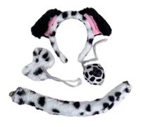 Storage Bag Halloween Dog Cosplay Costume Dog Ear Headband Tail Nose Bowtie Kids Animals Cosplay Set Halloween Animal Dress Up Set Elastic Headband For Various Head Sizes