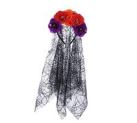 Storage Bag Halloween Party Props Spiderweb Veil Headband Girl Party Costume Headhoop Goths Flower Hairbands Novelty Lady Headdress Gothic Hair Accessory
