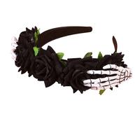 Storage Bag Halloween Skeleton Pumpkin Headband With Skull Hand Rose Adjustable Size Hairpieces Hair Decoration For Costume Parties Unique Fun Headband