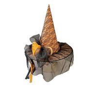 Storage Bag Halloween Witch Hat Wizard Hat With Flower Halloween Costume Accessories For Women Masquerades Cosplay Role Playing Witch Costume Accessory For Women