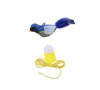 Storage Bag Interactive Cats Toy Interactive Teaser Sparrow Toy For Indoor Outdoor Felines Fun Chirping Bird Plush Toy Wall Mounted Cats Exercise Toy