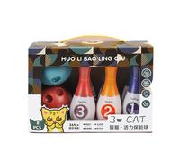 Storage Bag Kids Bowling Toy Set Toddler Indoor Outdoor Activity Play Game 6 Pins Two Balls Set Educational Toy For Birthday Party Indoor Outdoor Activity Play Game