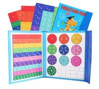 Storage Bag Learning Math Toy Portable Children Fraction Learning Development Preschool Educational Toy For Toddler Fraction Resource Rainbow Color