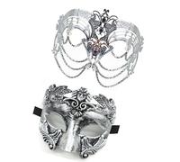 Storage Bag Metal Chain Masquerade Couple Masquerade Half Face Eye For Halloween Cosplay Halloween Costume