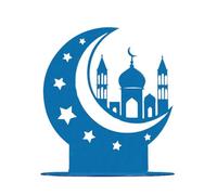 Storage Bag Moon Shape Acrylics Ornament Desk Decoration Eid Festival Decoration For Eid Festival Celebration Moon Supply Religious Event