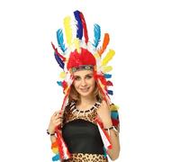 Storage Bag Natives America Hairband Carnivals Colorful Feathered Headband Cosplay Props Tribal Hairband For Theatrical Performances Theater Performances Headwear