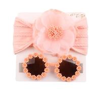 Storage Bag Nylon Hairband 0-3 Year Girls Sun Glasses With Flower Headband Set Lovely Girls Photography Headwear Props For Baby Infant Fashion Accessories