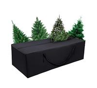 Storage Bag Protective Cover Garden Cushions Oxford Cushion Bag with Carry Handle Waterproof UV-Resistant Heavy Duty Tear-Resistant Cushion for Christmas Tree Cushion Black (173 x 76 x 51 cm)