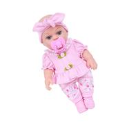 Storage Bag Realistic Vinyls Girl Baby Dolls 12inch With Bowknot Overalls For Kids Play Realistic Baby New Borns Asleep Toy Soft Preschool Interactive Toy