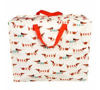 Storage Bag Rex London Jumbo Sausage Dog Blanc 58x28x48 cm