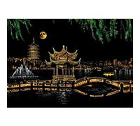 Storage Bag Scratch Painting Kits For Adult City Night View Scratch Painting Rainbow Sketch Pad Art Craft Landscape