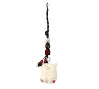 Storage Bag Solid Wooden Bear Ornament Hand Carved Crafted Bear Figure For Car Decoration Keychain