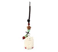 Storage Bag Solid Wooden Bear Ornament Hand Carved Crafted Bear Figure For Car Decoration Keychain