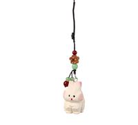 Storage Bag Solid Wooden Bear Ornament Hand Carved Crafted Bear Figure For Car Decoration Keychain