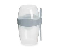 Storage Bag Spill Proof Salad Cup Set with Spoon Portable Double Layer Breakfast Salad Cups Oatmeal Cereal Nut Yogurt Cup Large Capacity Container