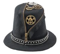 Storage Bag Steampunk Top Hat With Gear Fedoras Hat With Hair Clip Masquerades Party Costume Adult Dress Up Headpiece Top For Halloween Party