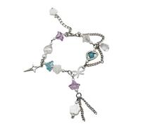 Storage Bag Sweet Orchids Flower For Women Fashion Bowknot Heart With Tassels Pendant Bracelets Aesthetic Jewelry Birthday Unique And Stylish
