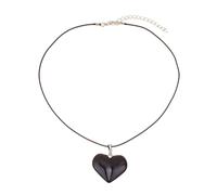 Storage Bag Trendy Women Necklace Glass Love Pendant Neckchains Adjustable Wax Rope Choker Heart Neckchain Daily Use Accessory Wax Rope Choker