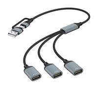 Storage Bag Type C Male To 3 USB 2.0 Female Connector Replacement For Laptop Computer USB Type C To 2.0 Adapter Device Expansion