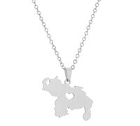 Storage Bag Vintage Venezuela Map Necklace Simple Flag Symbol Necklace Jewelry Stainless Steel Country Outline Pendant Vintage Venezuela Map Flag Gifts For Men And Women