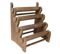 Storage Bag Wooden Jewelry Display Stand 4 Tiers Watch Holder Vintage Jewelry Organizer Stand Bangle Necklace Display Bangle Watch Necklace Removable