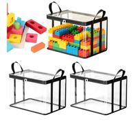 Storage Bags For Moving - Heavy Duty Pvc Organizer Container | Small Moving Boxes For Books | for Records Video Games Clothing Media Movie Boxes Home Shelving & A, Black/White, Consulte la descripción