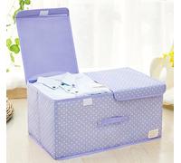 Storage Bags Large Self-Attached Underbed Clothes Storage Bag Divided Into Two Super Compartments Organiser(D,36 * 25 * 16cm)