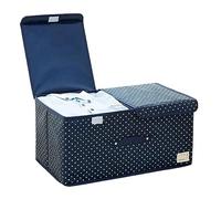 Storage Bags Large Self-Attached Underbed Clothes Storage Bag Divided Into Two Super Compartments Organiser(A,50 * 30 * 25cm)