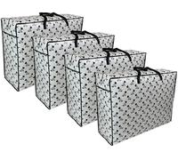 Storage Bags Water & Dust Resistant. Double zipped storage bags for toys, laundry, bedding. Underbed Wardrobe Space Saver Scotty Scottie dogs print (115 ltr 4x Pa)