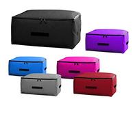 Storage Bags with Zips & Handles for Clothes, Duvets, Bedding, Quilt, Blankets, Travel, Moving, Laundry, Underbed, Durable Fabric, Large Capacity, Waterproof (Red)