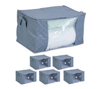 Storage bags Zippered Organisers Dust-Proof Bag Set 90 litres Grey Foldable