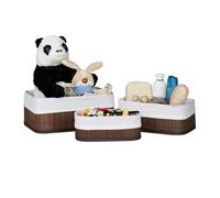 Storage basket Bamboo Organiser Decorative Hampers Washable Compact