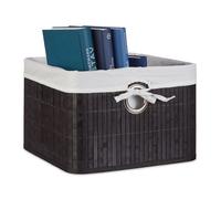 Storage basket Bamboo Organiser Removable Lining Lightweight Storage Bin