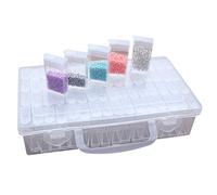 Storage Basket, Cosmetic Box Organiser, Versatile Sorting Box Makeup Storage with 5 Compartments for Desks Shelves Bathroom Kitchen, polypropylene, White, 19,2 * 14,3 * 14 cm