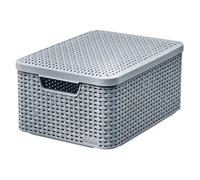 Storage Basket Curver Universal 18L Light Grey Rattan Style M 253004
