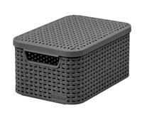 Storage Basket Curver Universal Rattan Style Grey Modern Design 205841
